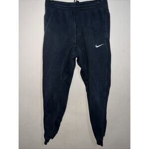 Nike Club Fleece Drawstring Sweatpants Mens Sz S Black Embroidered Logo Pockets